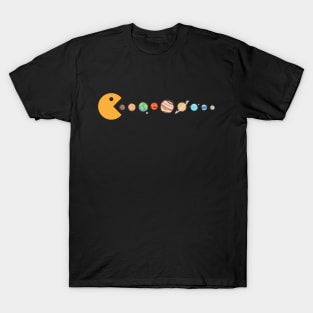 Pacman swallowing planets T-Shirt